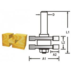 MAKITA Čelni rezkar z uležajenim steblom 12 mm, 41x19x71 mm D-48935