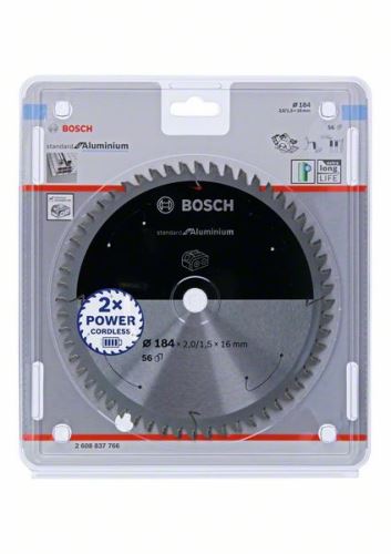 BOSCH žagin list za akumulatorske žage; Standard za aluminij 184x16x2/1,5x56T 2608837766