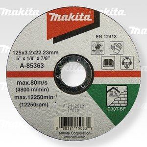 MAKITA disk rezalni kamen 125x3x22 mm A-85363