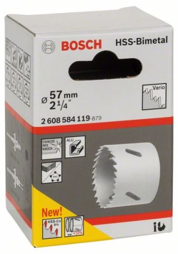 BOSCH HSS-bimetalni luknjač za standardni adapter 57 mm, 2 1/4" 2608584119