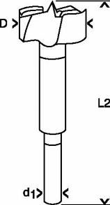 BOSCH Forstner svedri, DIN 7483 G 25 x 90 mm, d 8 mm 2608596974