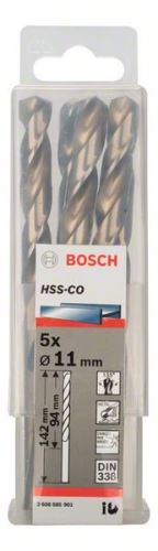 BOSCH Svedri za kovino HSS-Co, DIN 338 11 x 94 x 142 mm (5 kosov) 2608585901