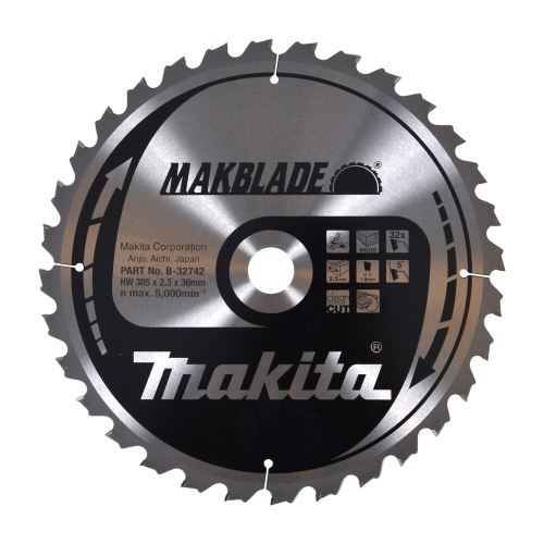 MAKITA žagin list za les MAKBLADE 305x2,3x30 mm 32 zob B-32742