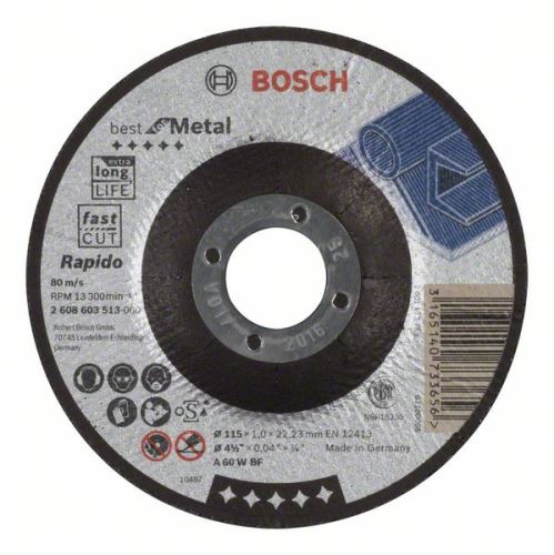 Bosch Kolenasta rezalna plošča Best for Metal - Rapido