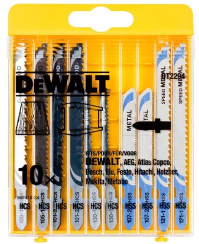 DEWALT Set rezil za les, kovino, plastiko, 10 kosov DT2294