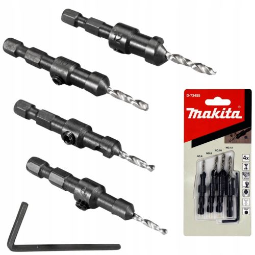 MAKITA Garnitura ugreznih svedrov 1/4'' 4 kosi D-73455