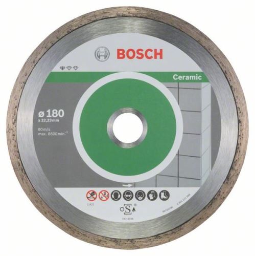 BOSCH Diamantna rezalna plošča Standard for Ceramic 180 x 22,23 x 1,6 x 7 mm (10 kosov) 2608603233