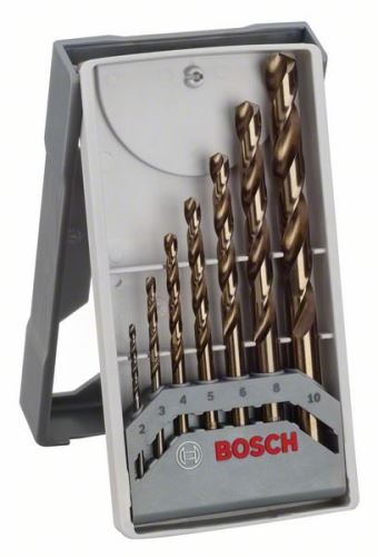 BOSCH 7-delni komplet svedrov za kovino Mini X-Line HSS-Co, 135° 2; 3; 4; 5; 6; 8; 10 mm 2608589296