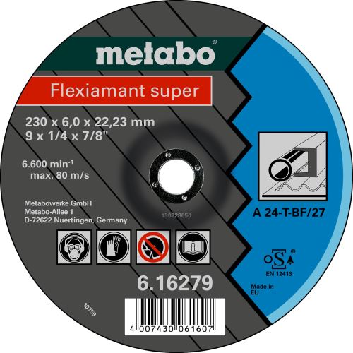 METABO Brusilna plošča - jeklo, legirana 150x6x22,2 mm 616487000