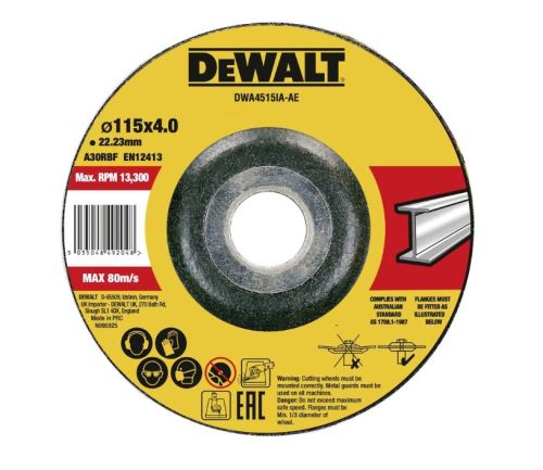 DEWALT Rezalna plošča za kovino 115 x 4 x 22,23 mm DWA4515IA