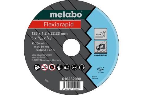 METABO Rezalna plošča Flexiarapid 125x1,2x22,23 mm Inox, TF 41 616232000