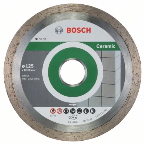 BOSCH Diamantna rezalna plošča Standard for Ceramic 125 x 22,23 x 1,6 x 7 mm (10 kosov) 2608603232