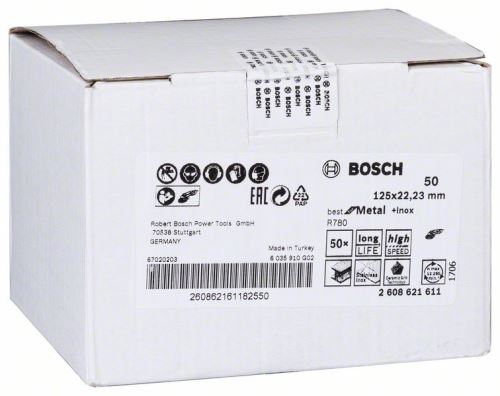 Bosch Vlaknena brusilna plošča R780, Best for Metal + Inox
