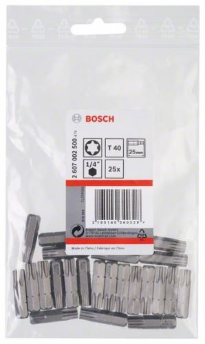 BOSCH Vijačni nastavek ekstra trd Extra-Hart T40, 25 mm (25 kosov) 2607002500