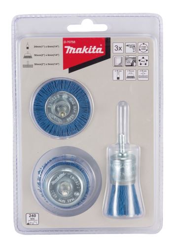 MAKITA set najlonskih krtač za fino brušenje 3 kosi D-70758