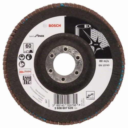 BOSCH Lamelni brus X581, Best for Inox 125 mm, 22,23 mm, 60 2608607639