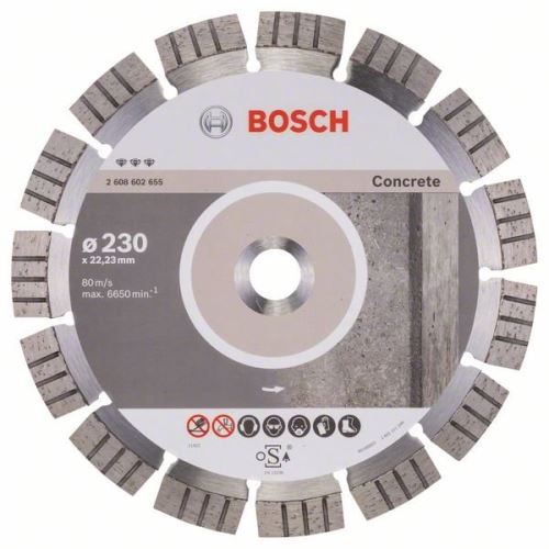 BOSCH Diamantna rezalna plošča Best for Concrete 230 x 22,23 x 2,4 x 15 mm 2608602655