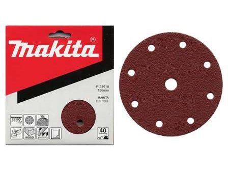 MAKITA brusni papir Velcro 150 mm 9 lukenj K100, 50 kos P-32605