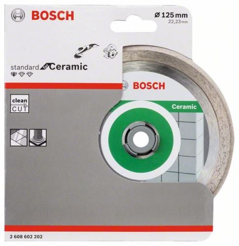 BOSCH Diamantna rezalna plošča Standard for Ceramic 125 x 22,23 x 1,6 x 7 mm 2608602202