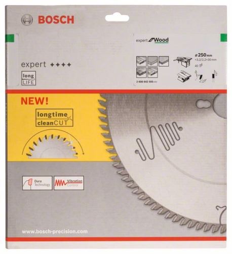 BOSCH žagin list Expert for Wood 250 x 30 x 3,2 mm, 40 2608642505