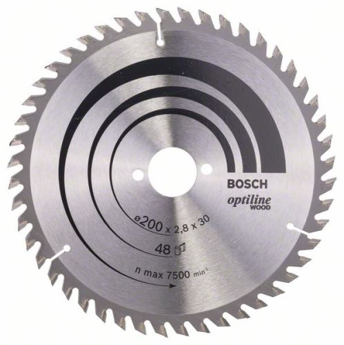 BOSCH žagin list Optiline Wood 200 x 30 x 2,8 mm, 48 2608640620