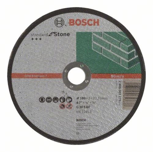 BOSCH Rezalna plošča za kamen Standard, 180x3 ravna 2608603179