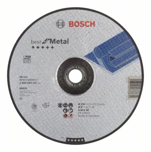 BOSCH Profilirana rezalna plošča Best for Metal A 30 V BF, 230 mm, 2,5 mm 2608603531