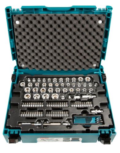 MAKITA set ključev, matice, nastavki, 120 kos, Makpac E-08713