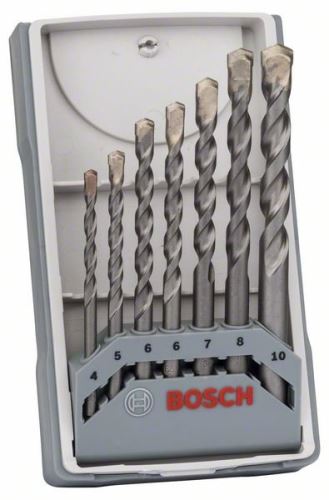 BOSCH 7-delni komplet svedrov za beton CYL-3 4; 5; 6; 6; 7; 8; 10 mm 2607017082