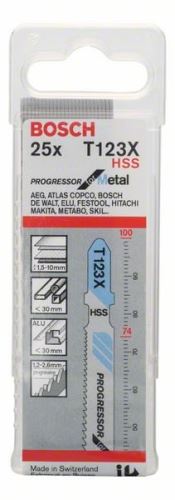 BOSCH Žagin list za sabljasto žago T 123 XF Progressor for Metal (25 kosov) 2608638474