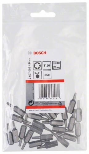 BOSCH Vijačni nastavek ekstra trd Extra-Hart T10, 25 mm (25 kosov) 2607002494