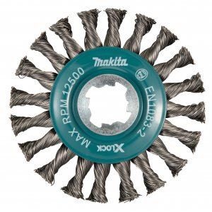 MAKITA disk krtača jeklena žica pletena žica premer 0,5 mm X-LOCK 115 mm D-73405