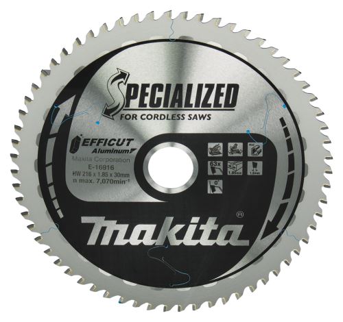 MAKITA žagin list aluminij Efficut 216x1,85x30 mm 63 zob E-16916