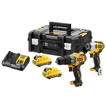 DeWALT 12V baterijski kompaktni komplet orodja, 2x baterija, TSTAK DCK2111L2T