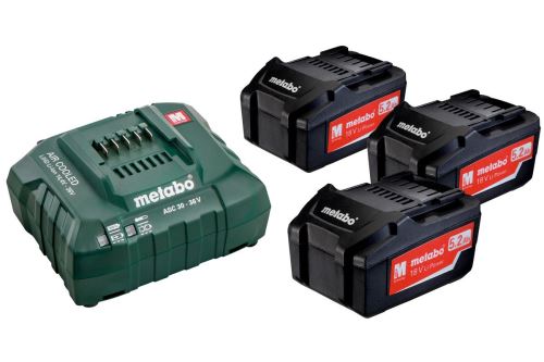 METABO Osnovni set (polnilec + baterije) 18V / 3 x 5,2 Ah + ASC 30-36 685048000