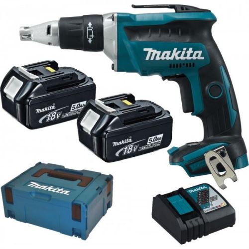 Makita akumulatorski vijačnik Li-ion LXT 18V/5.0Ah, Makpac DFS452RTJ