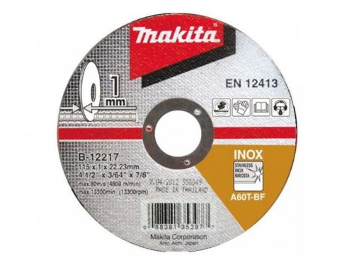 MAKITA rezalna plošča iz nerjavečega jekla 230x1,9x22,23 mm B-64618