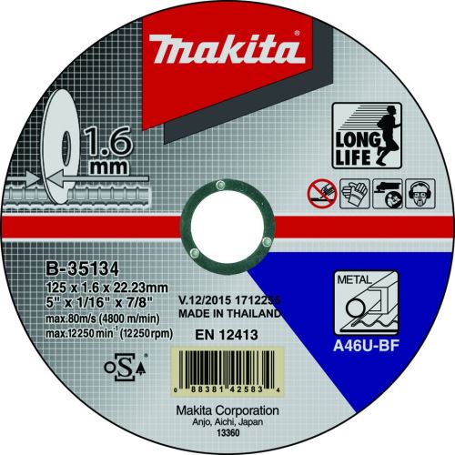 MAKITA jeklo za rezanje rezil 125x1,6x22,23 mm B-35134