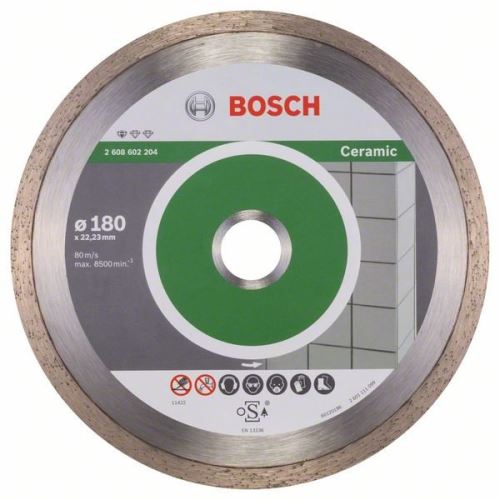 BOSCH Diamantna rezalna plošča Standard for Ceramic 180 x 22,23 x 1,6 x 7 mm 2608602204