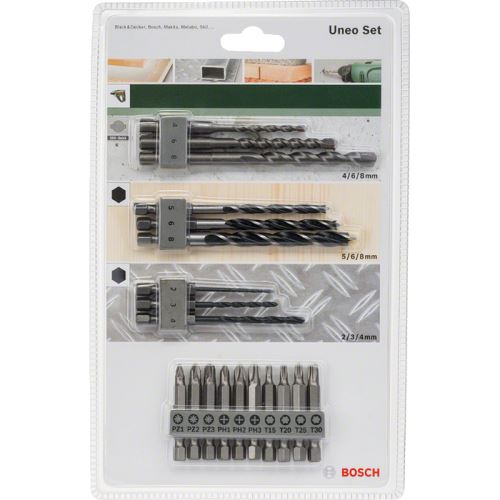 BOSCH Uneo mešani set (19 kos) 2609256989