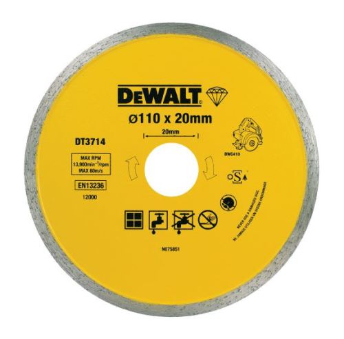 DeWALT Diamantno rezilo (za rezalnik ploščic DWC410) 110 x 20 mm DT3714