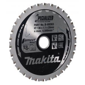 MAKITA žagin list jeklo Efficut 136x1,1x20 mm 30 zob B-69303