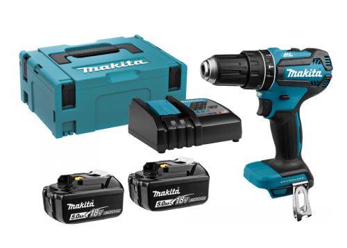 Makita Aku akumulatorski udarni vijačnik Li-ion LXT 18V/5,0 Ah, Makpac DHP485RTJ