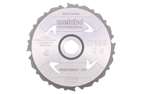 METABO Žagin list 190 x 30 mm, 4 zobje, 5° FibercementCutProfi 628297000