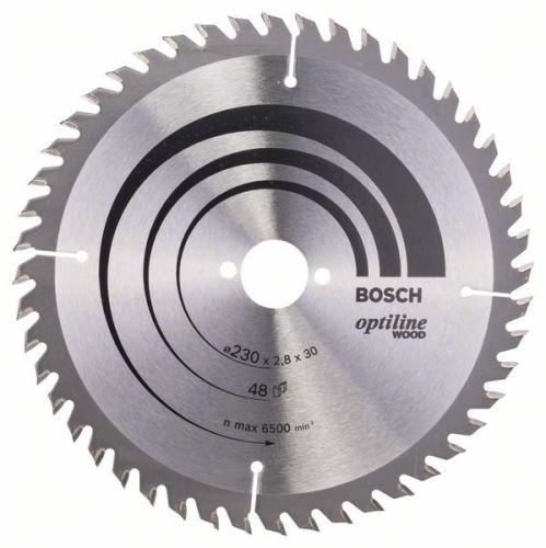 BOSCH žagin list Optiline Wood 230 x 30 x 2,8 mm, 48 2608640629