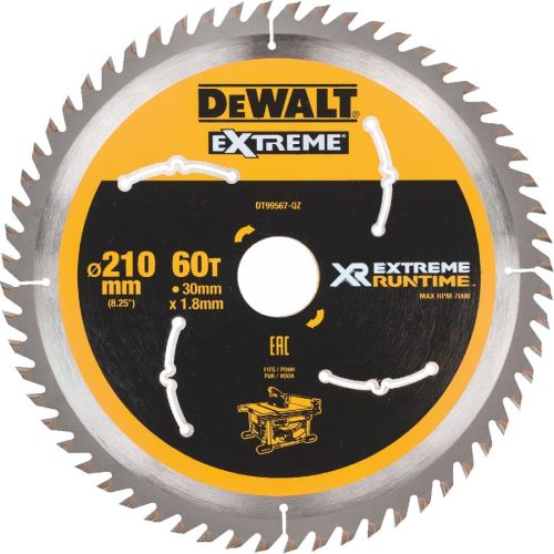 Žagin list DEWALT (idealen za žage FLEXVOLT), 210 x 30 mm, 60 zob DT99567