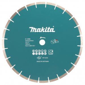 Diamantna rezalna plošča za beton MAKITA 355x2,8x25,4 mm za akumulatorske stroje E-12996