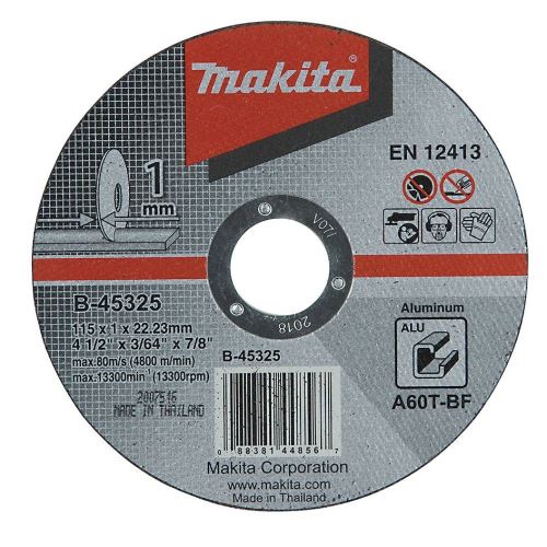 MAKITA aluminijasta rezalna plošča 115x1x22 mm B-45325