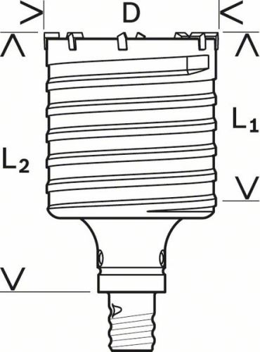 BOSCH Votli sveder SDS-max-9 125 x 80 x 97 mm 2608580525