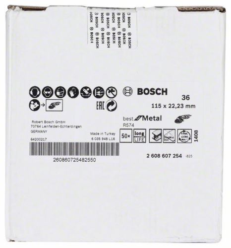 Bosch Vlaknena brusilna plošča R574, Best for Metal